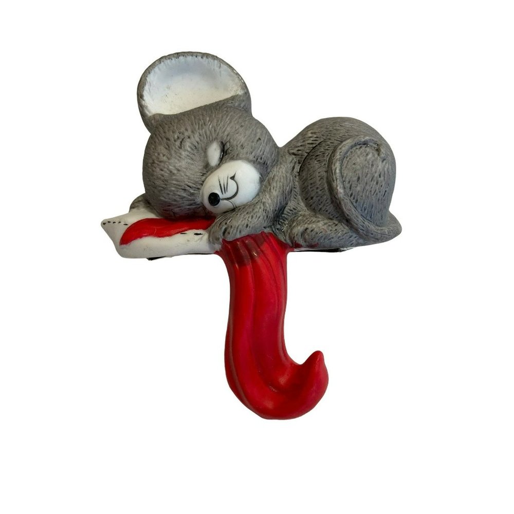Stocking Holder Sleeping Mouse Vintage